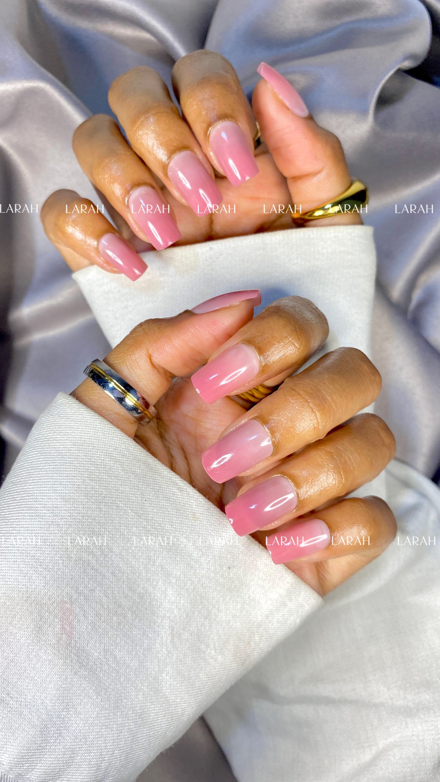 PRESS ON NAILS SQUARE ROSE WHISPER - Image 3