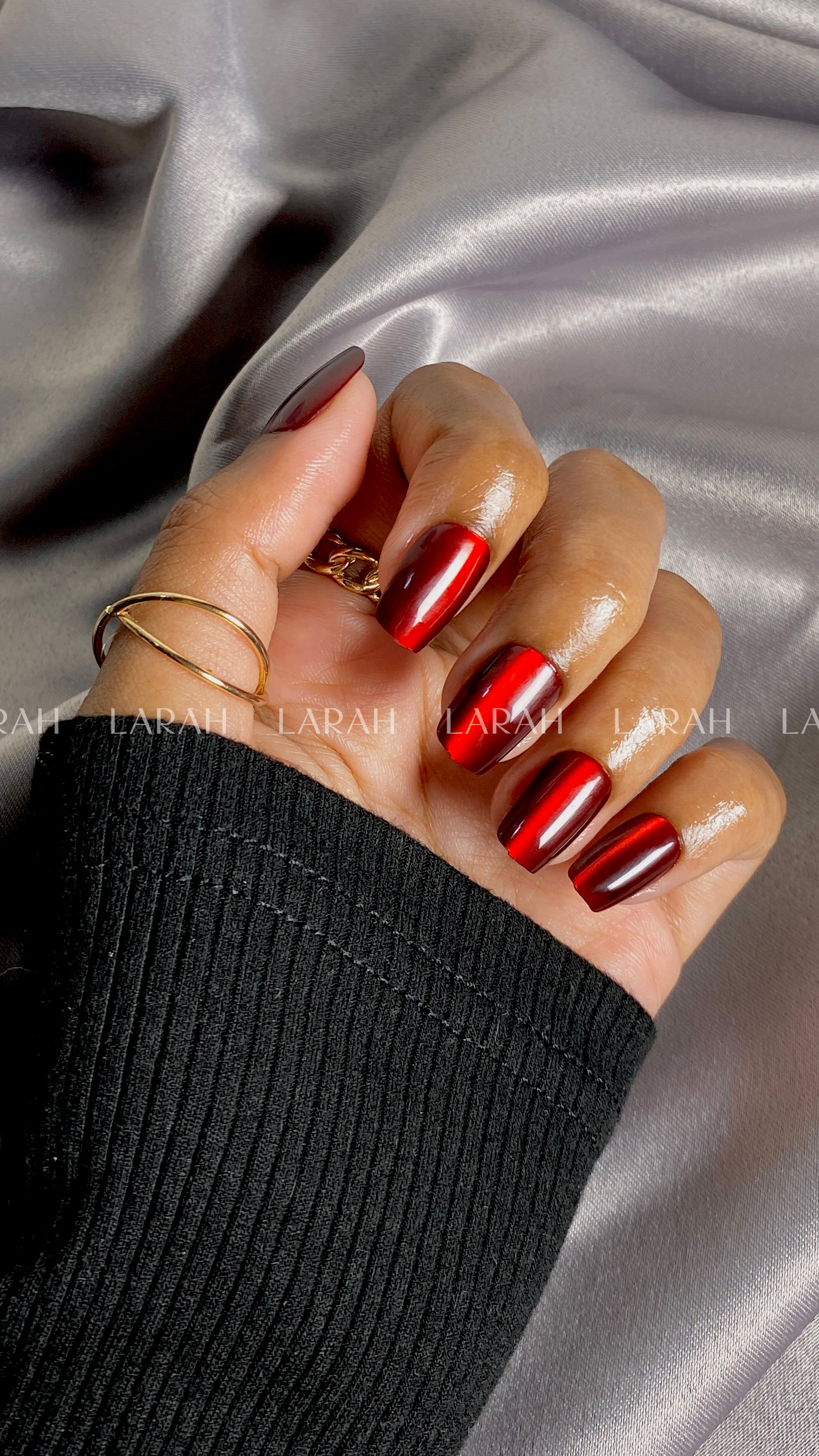 PRESS ON NAILS OVAL RUBY VOLTAGE - Image 2