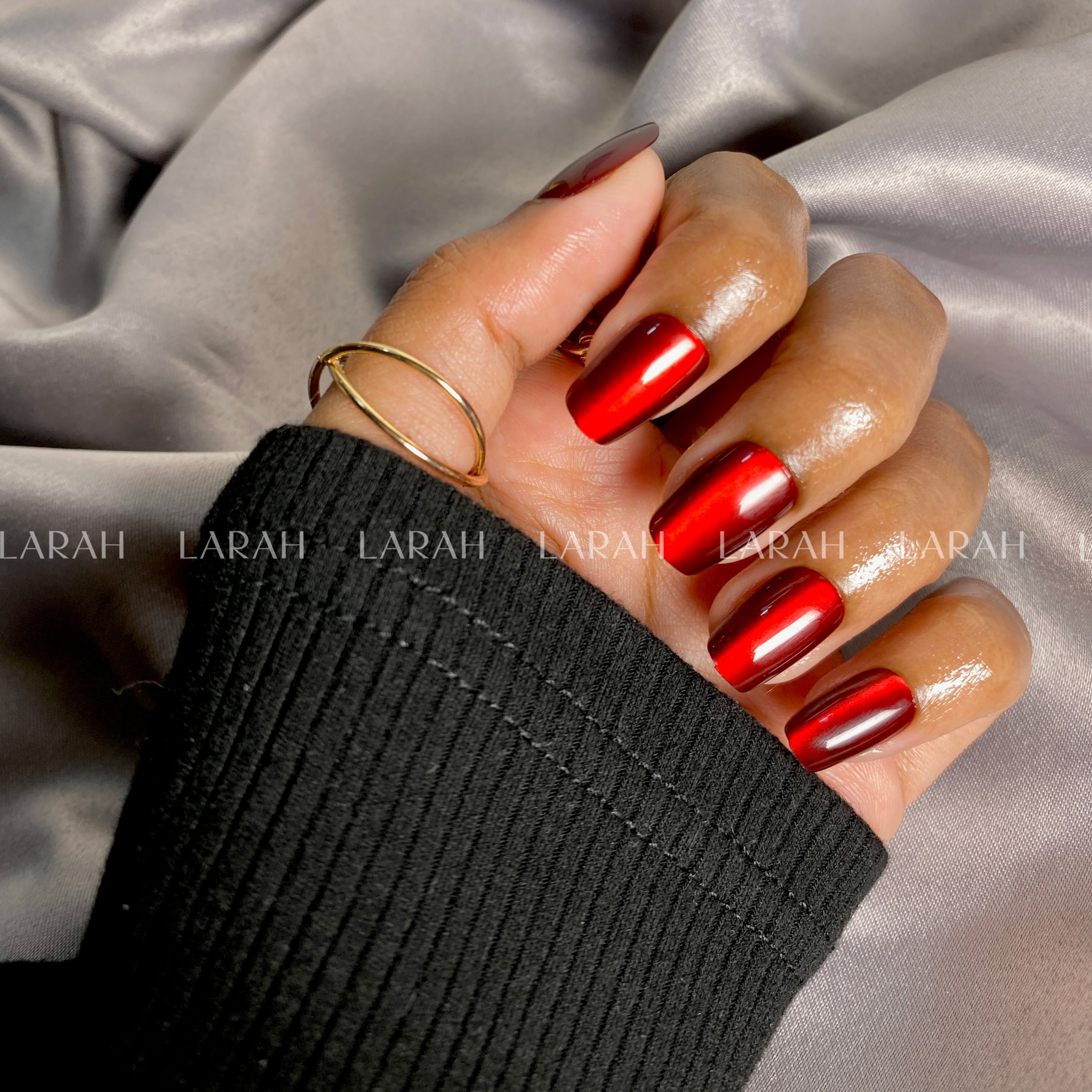 PRESS ON NAILS OVAL RUBY VOLTAGE - Image 4